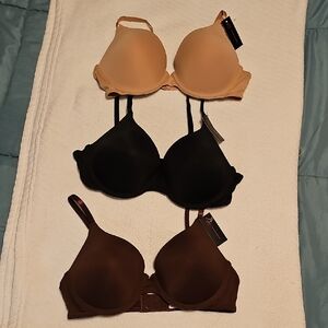 No Boundaries Women's Bra Set - Black, Brown, and Tan